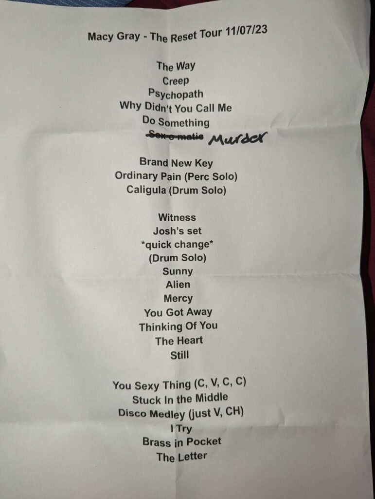 setlist Macy