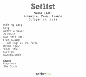 Setlist Nemo