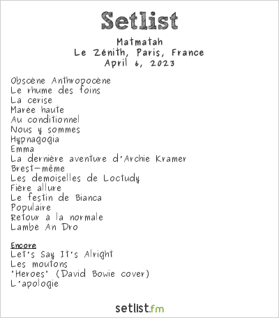 Zebrahead Setlist Backstage By The Mill, Paris, France 2023